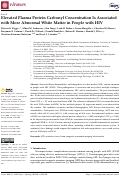 Cover page: Elevated Plasma Protein Carbonyl Concentration Is Associated with More Abnormal White Matter in People with HIV