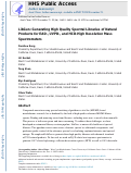 Cover page: LibGen: Generating High Quality Spectral Libraries of Natural Products for EAD‑, UVPD‑, and HCD-High Resolution Mass Spectrometers