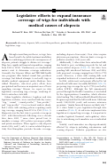 Cover page: Legislative efforts to expand insurance coverage of wigs for individuals with medical causes of alopecia