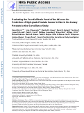 Cover page: Evaluating the Four Kallikrein Panel of the 4Kscore for Prediction of High-grade Prostate Cancer in Men in the Canary Prostate Active Surveillance Study.