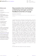 Cover page: Neuroendocrine mechanisms underlying estrogen positive feedback and the LH surge.