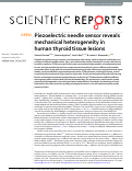 Cover page: Piezoelectric needle sensor reveals mechanical heterogeneity in human thyroid tissue lesions