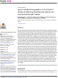 Cover page: Sperm whale demographics in the Gulf of Alaska and Bering Sea/Aleutian Islands: An overlooked female habitat.