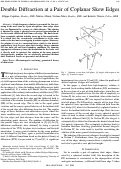 Cover page: Double diffraction at a pair of coplanar skew edges