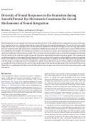 Cover page: Diversity of Neural Responses in the Brainstem during Smooth Pursuit Eye Movements Constrains the Circuit Mechanisms of Neural Integration