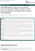 Cover page: Cost-effectiveness of the non-pneumatic anti-shock garment (NASG): evidence from a cluster randomized controlled trial in Zambia and Zimbabwe