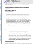 Cover page: Distinguishing Among Potential Mechanisms of Singleton Suppression