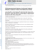 Cover page: PTSD improvement and substance use disorder treatment utilization in veterans: Evidence from medical record data