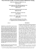 Cover page: Fuzzy Performance Profiles: Towards Personalized CPR Refresher Training