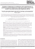 Cover page: Evaluation of daptomycin combinations with cephalosporins or gentamicin against Streptococcus mitis group strains in an in vitro model of simulated endocardial vegetations (SEVs).