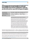 Cover page: Leveraging electronic health records and knowledge networks for Alzheimer’s disease prediction and sex-specific biological insights