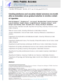 Cover page: Smoking abstinence and cessation-related outcomes one month after an immediate versus gradual reduction in nicotine content of cigarettes.