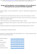 Cover page: Single-cell Visualization and Quantification of Trace Metals in Chlamydomonas Lysosome-Related Organelles