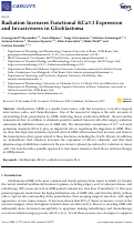 Cover page: Radiation Increases Functional KCa3.1 Expression and Invasiveness in Glioblastoma