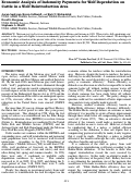 Cover page: Economic Analysis of Indemnity Payments for Wolf Depredation on Cattle in a Wolf Reintroduction Area