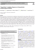 Cover page: “Neural Noise” in Auditory Responses in Young Autistic and Neurotypical Children