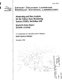 Cover page: Monitoring and data analysis for the Vadose zone monitoring system (VZMS), McClellan AFB - Quarterly Status Report - 8/20/98 - 11/20/98