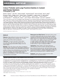 Cover page: Indoor Pollution and Lung Function Decline in Current and Former Smokers: SPIROMICS AIR.