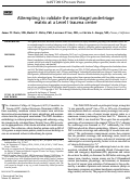 Cover page: Attempting to validate the overtriage/undertriage matrix at a Level I trauma center