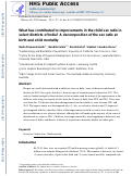 Cover page: What has contributed to improvements in the child sex ratio in select districts of India? A decomposition of the sex ratio at birth and child mortality.