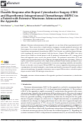 Cover page: Durable Response after Repeat Cytoreductive Surgery (CRS) and Hyperthermic Intraperitoneal Chemotherapy (HIPEC) in a Patient with Extensive Mucinous Adenocarcinoma of the Appendix