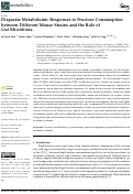 Cover page: Disparate Metabolomic Responses to Fructose Consumption between Different Mouse Strains and the Role of Gut Microbiota