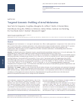 Cover page: Targeted Genomic Profiling of Acral Melanoma