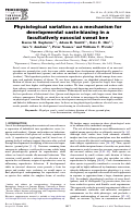 Cover page: Physiological variation as a mechanism for developmental caste-biasing in a facultatively eusocial sweat bee