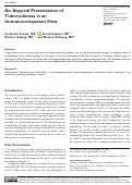 Cover page: An Atypical Presentation of Tuberculomas in an Immunocompetent Host