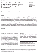 Cover page: Timely Use of Venous-Arterial ECMO to Treat Congenital Pediatric Junctional Ectopic Tachycardia: A Case Report.