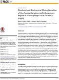 Cover page: Structural and Biochemical Characterization of the Francisella tularensis Pathogenicity Regulator, Macrophage Locus Protein A (MglA)