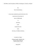 Cover page: Self-Efficacy and Conceptions of Ability of Intelligence, Creativity, and Sport