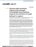 Cover page: Genome-wide association analysis of the strength of the MAMP-elicited defense response and resistance to target leaf spot in sorghum