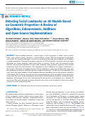 Cover page: Detecting Facial Landmarks on 3D Models Based on Geometric Properties—A Review of Algorithms, Enhancements, Additions and Open-Source Implementations