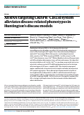 Cover page: An RNA-targeting CRISPR–Cas13d system alleviates disease-related phenotypes in Huntington’s disease models