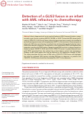 Cover page: Detection of a GLIS3 fusion in an infant with AML refractory to chemotherapy