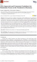 Cover page: FDA Approvals and Consensus Guidelines for Botulinum Toxins in the Treatment of Dystonia