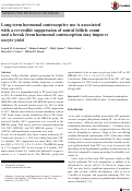 Cover page: Long-term hormonal contraceptive use is associated with a reversible suppression of antral follicle count and a break from hormonal contraception may improve oocyte yield