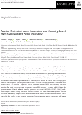 Cover page: Marine Protected Area Expansion and Country-Level Age-Standardized Adult Mortality.