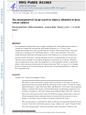 Cover page: The Development of Visual Search in Infancy: Attention to Faces Versus Salience