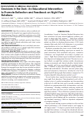 Cover page: Decisions in the Dark: An Educational Intervention to Promote Reflection and Feedback on Night Float Rotations