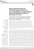 Cover page: Broad Substrate-Specific Phosphorylation Events Are Associated With the Initial Stage of Plant Cell Wall Recognition in Neurospora crassa.