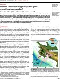 Cover page: Do slow slip events trigger large and great megathrust earthquakes?