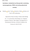 Cover page: Xanthates: metabolism by flavoprotein-containing monooxygenases (FMO) and antimycobacterial activity