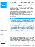 Cover page: SARS-CoV-2 <i>ORF3A</i> interacts with the Clic-like chloride channel-1 (<i>CLCC1</i>) and triggers an unfolded protein response.