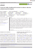 Cover page: Long‐term studies should provide structure for inclusive education and professional development