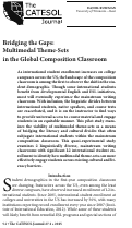 Cover page: Bridging the Gaps: Multimodal Theme-Sets in the Global Composition Classroom