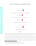 Cover page: Space Occupancy in Low-Earth Orbit