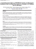 Cover page: Longitudinal Associations of PROMIS-29 Anxiety and Depression Symptoms With Low Back Pain Impact in a Sample of U.S. Military Service Members