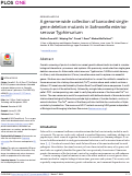 Cover page: A genome-wide collection of barcoded single-gene deletion mutants in Salmonella enterica serovar Typhimurium